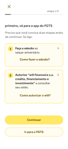 Aplicativo will FGTS saque-aniversário